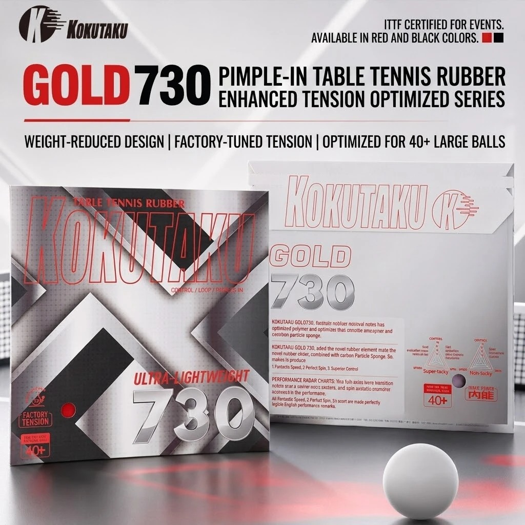 Table Tennis Rubber - Borracha para Raquete de Tênis de